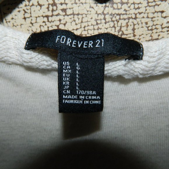 Forever 21 Lined Open Front Lace Cardigan Size L (NN-3) - Picture 2 of 4